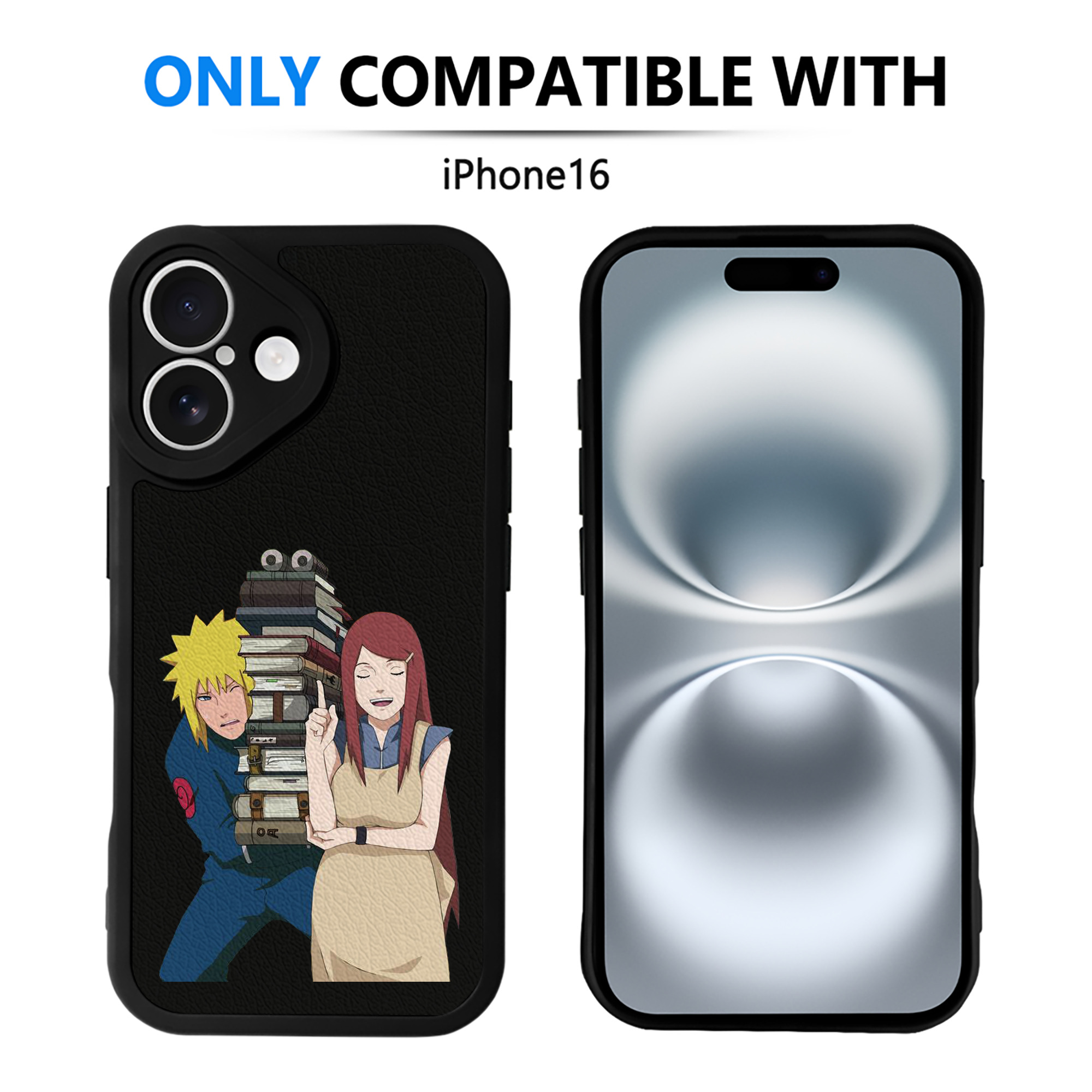 （画像用） NARUTO -ナルト- 波風 ミナト Namikaze Minato 【iPhone 16シリーズ対応】シリコンスマホケース（レザー調） 材質：シリコン